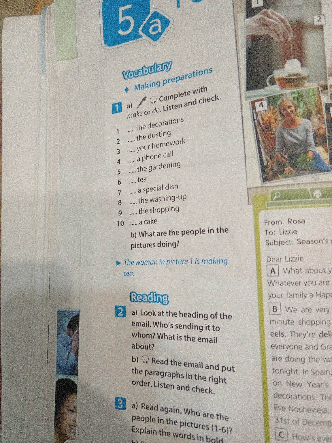 Изображение задачи: Страница 46упражнения 1,2 перевод