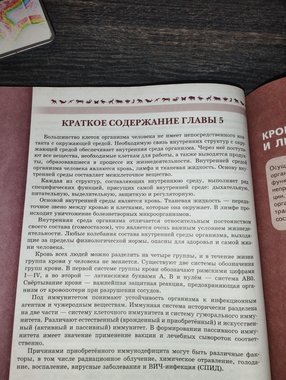 Изображение задачи: Реши задачу: Прочитайте Краткое содержание Главы 5
