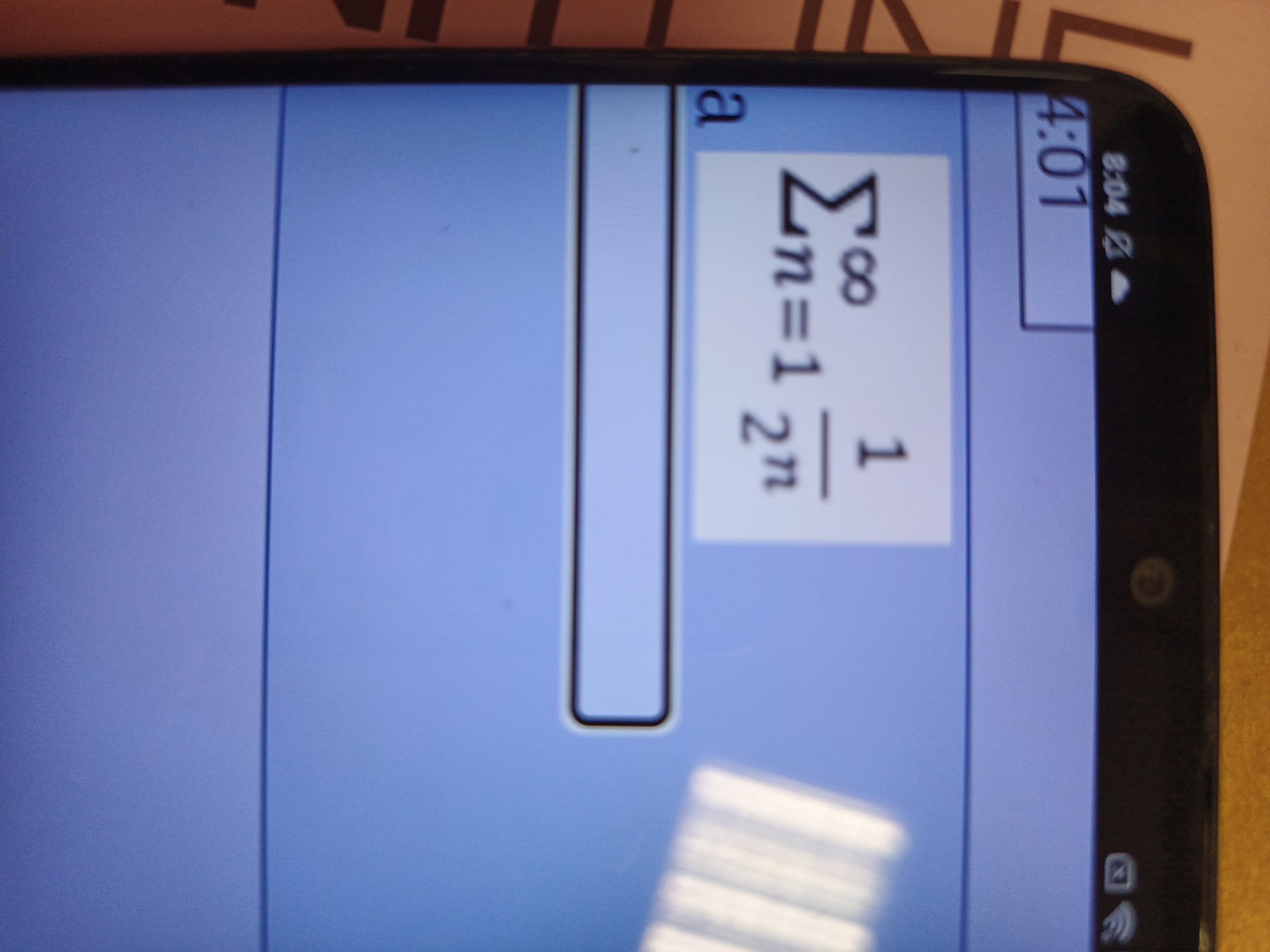 Изображение задачи: ычислить сумму ряда