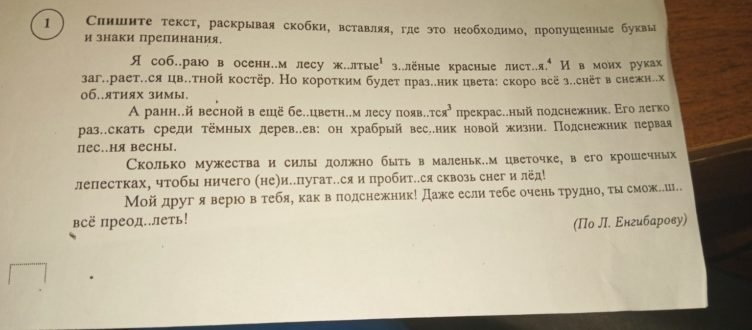 Изображение задачи: Почему по мнению автора текста подснежник мужестве