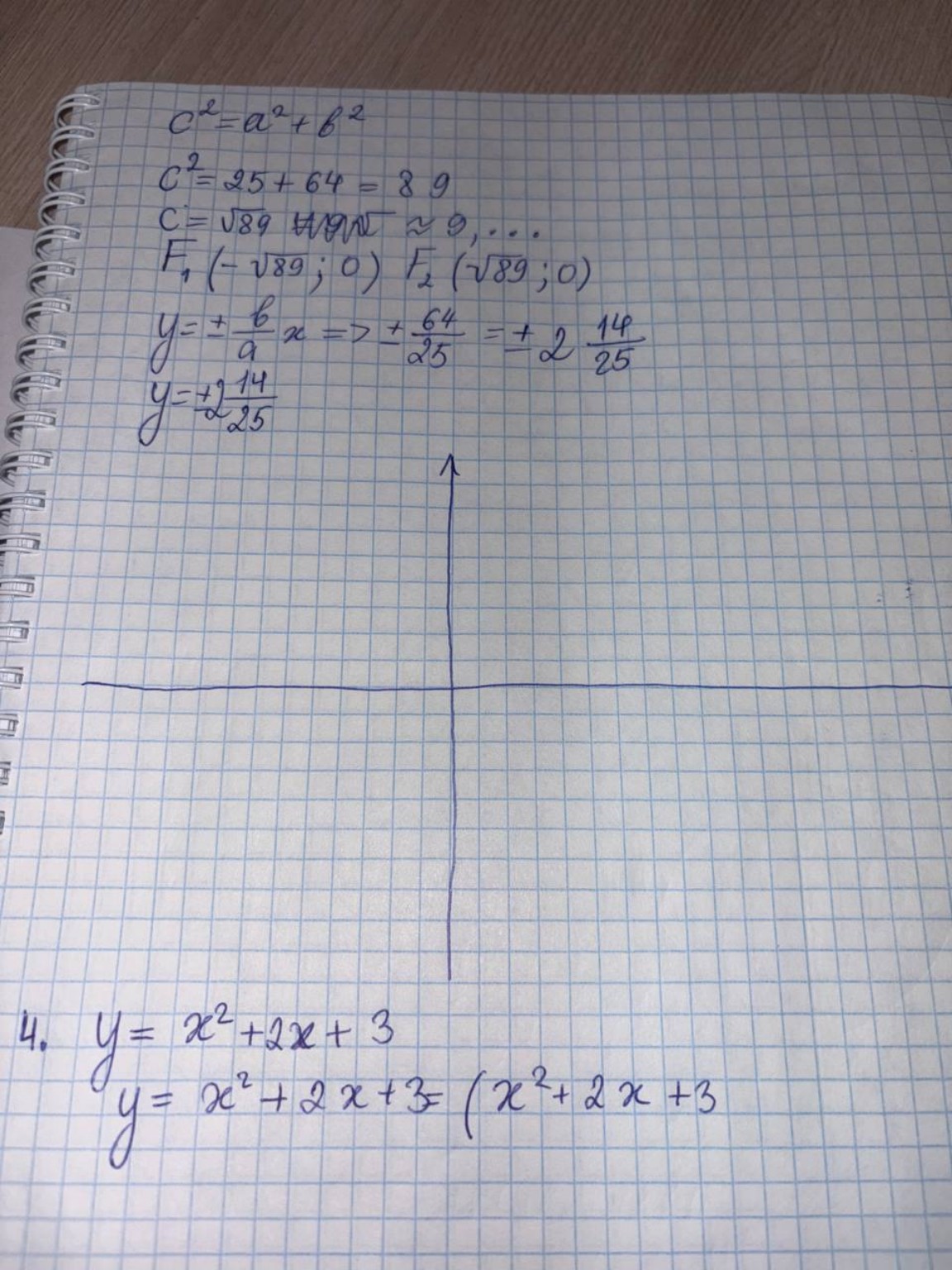 Изображение задачи: Решить гиперболу