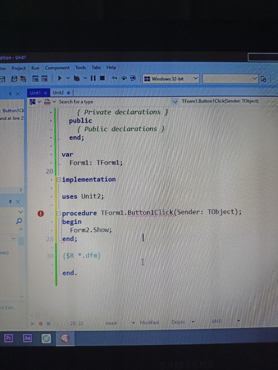 Изображение задачи: Напиши код для перехода на 2 окно Реши задачу: Где