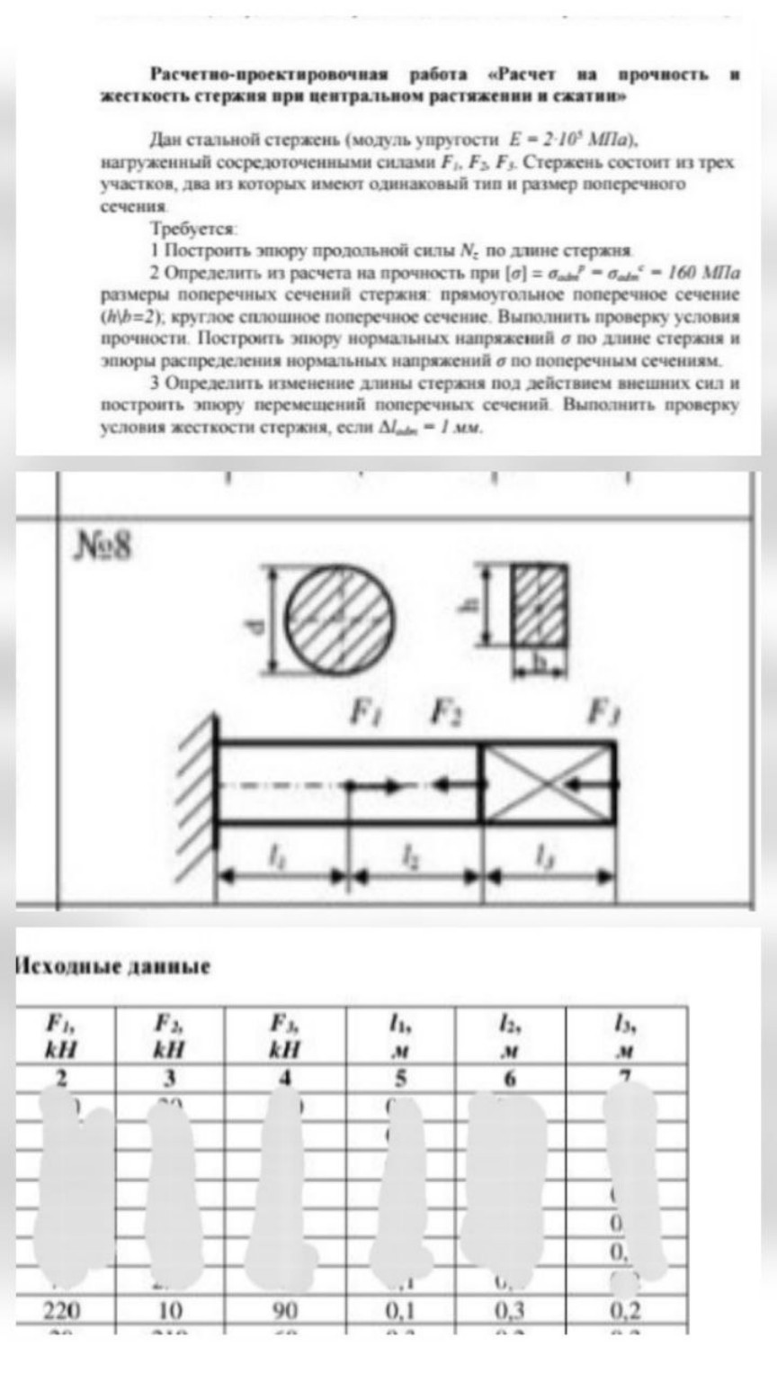 Изображение задачи: Реши с эпюром Реши с эпюром