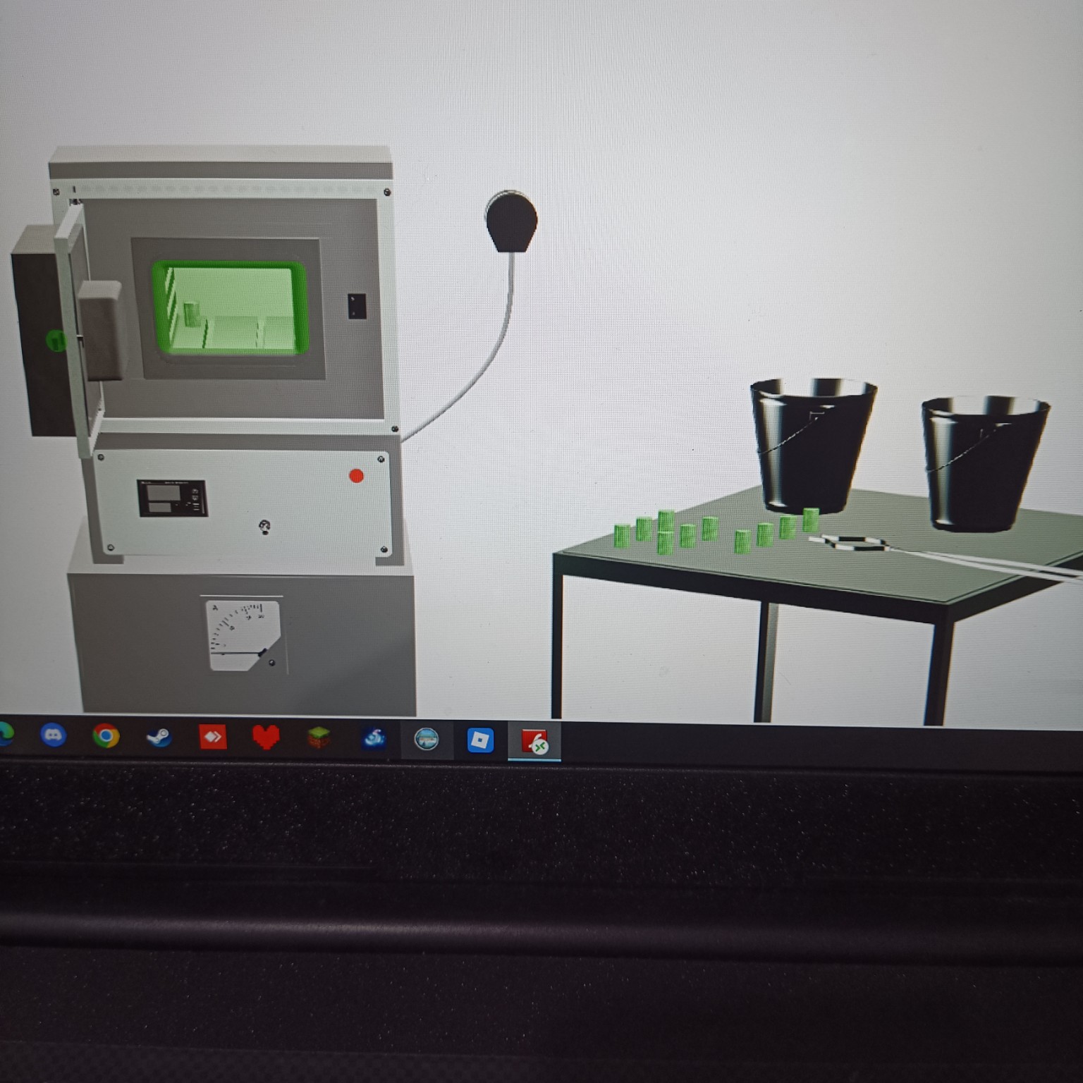 Изображение задачи: Не могу схватить на щипцы второй образец