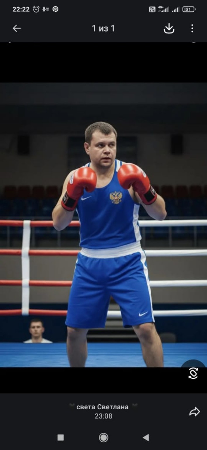 Изображение задачи: Сгенерировать это фото в боксерском поединке