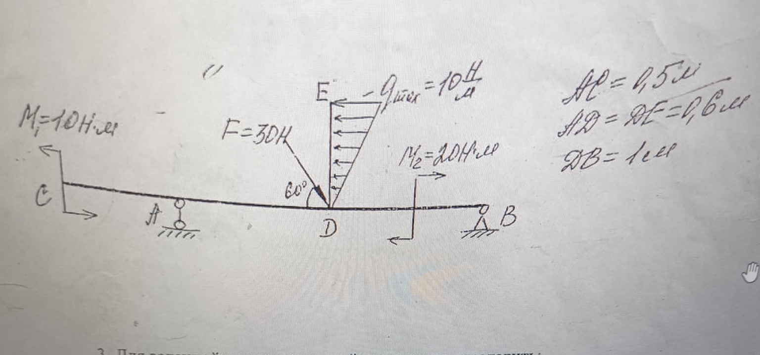 Изображение задачи: Реши задачу: составь уравнения равновесия и все и 
