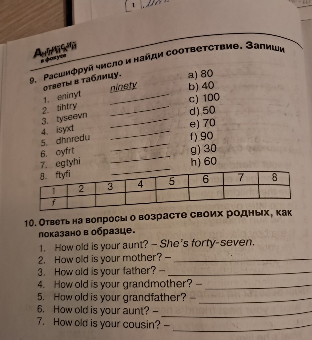 Изображение задачи: Реши задачу: Выполнить задания и перевести на русс