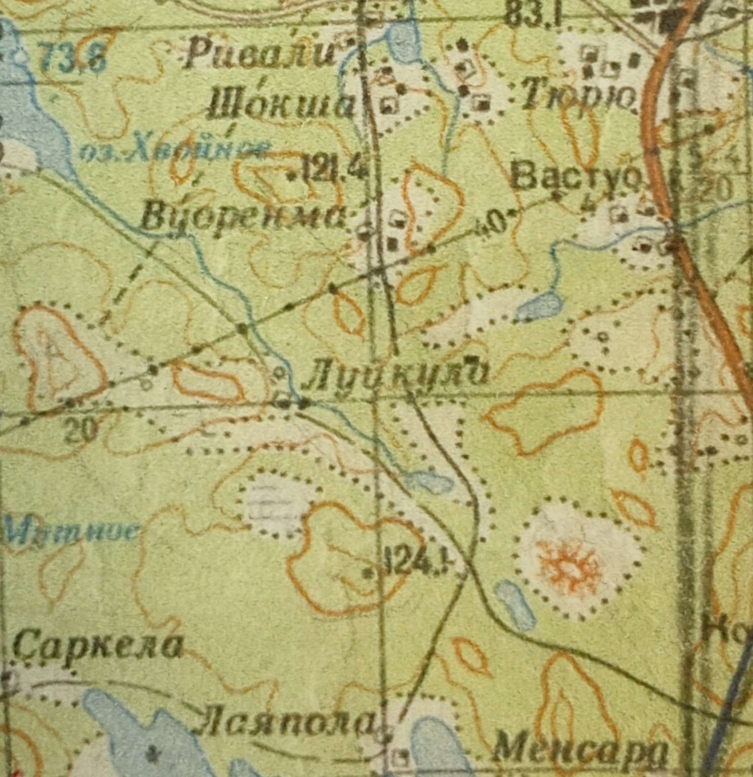 Изображение задачи: Описания:русла рек, половина озера,поймы рек, Како