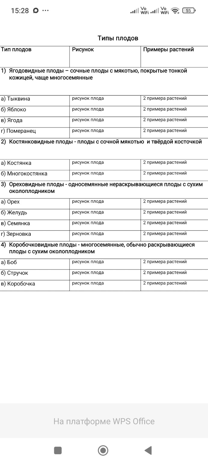 Изображение задачи: Заполни таблицу