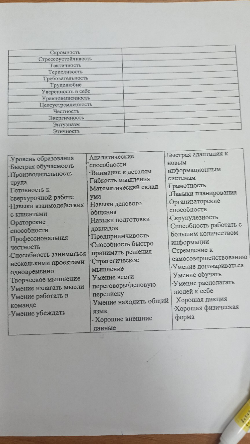 Изображение задачи: Соотнести к соответсттвие