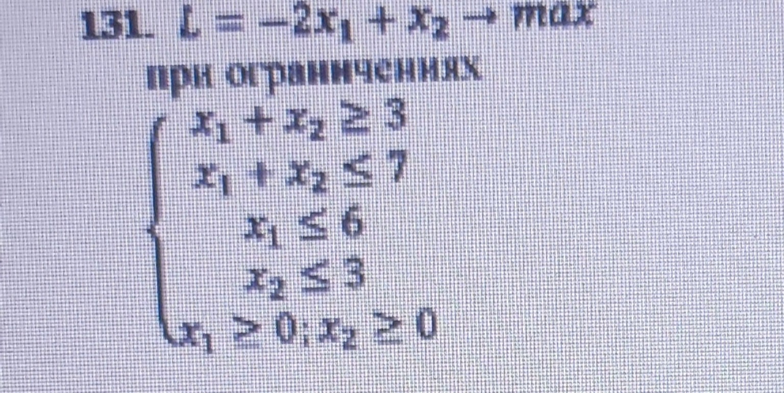 Изображение задачи: Реши задачу: Реши ЗЛП графическим способом