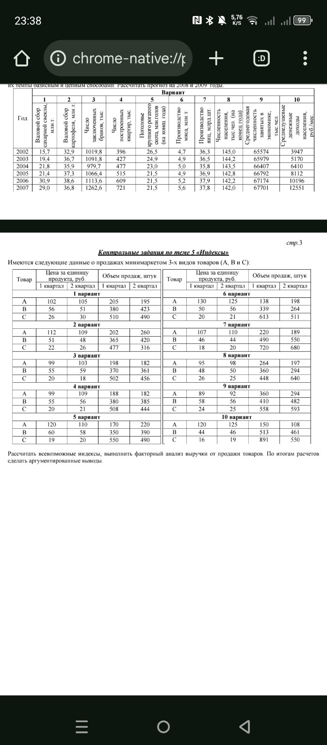 Изображение задачи: Выполнить задания для варианта 1