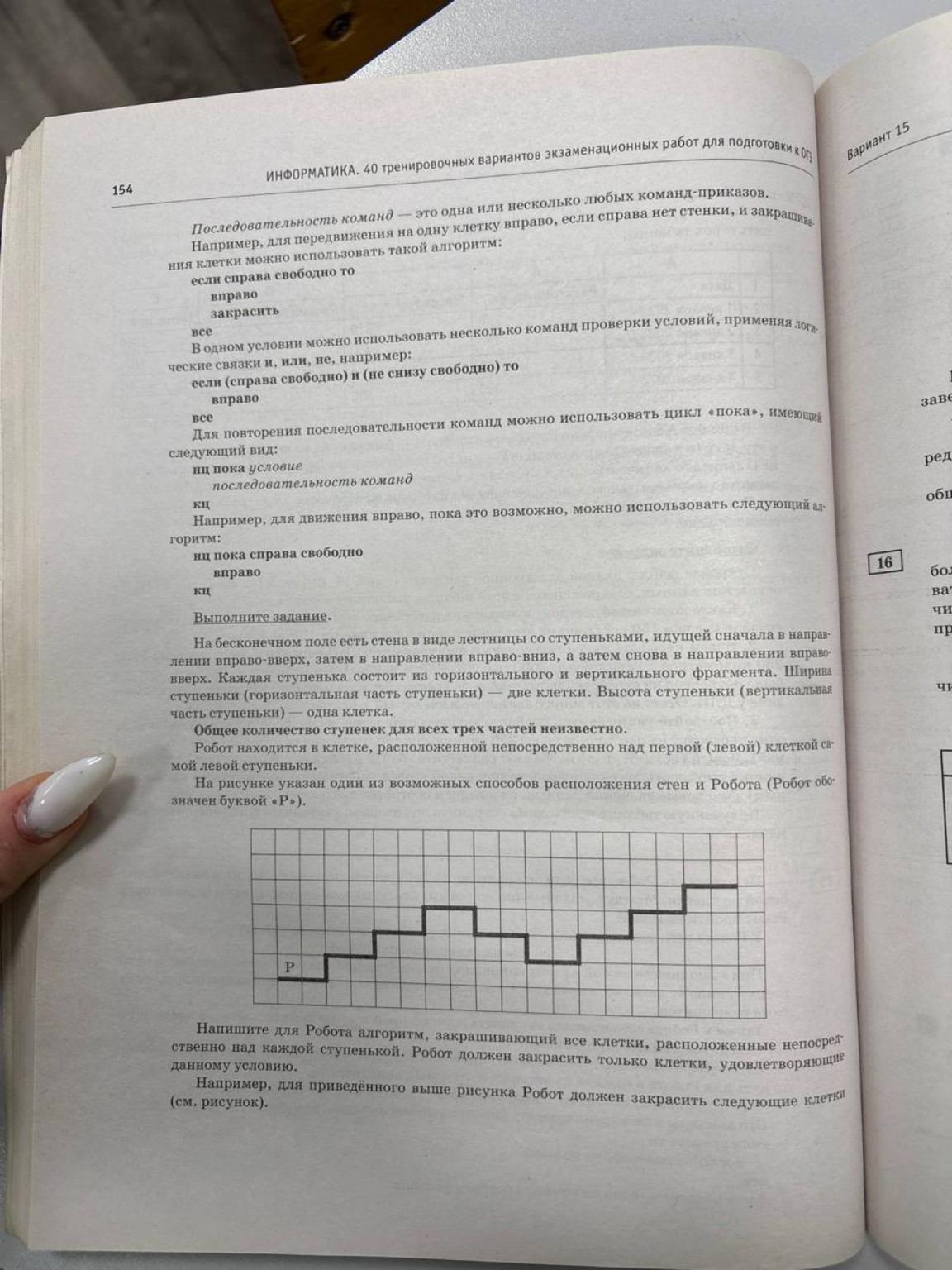 Изображение задачи: Реши задачу: напишите программу для данного рисунк