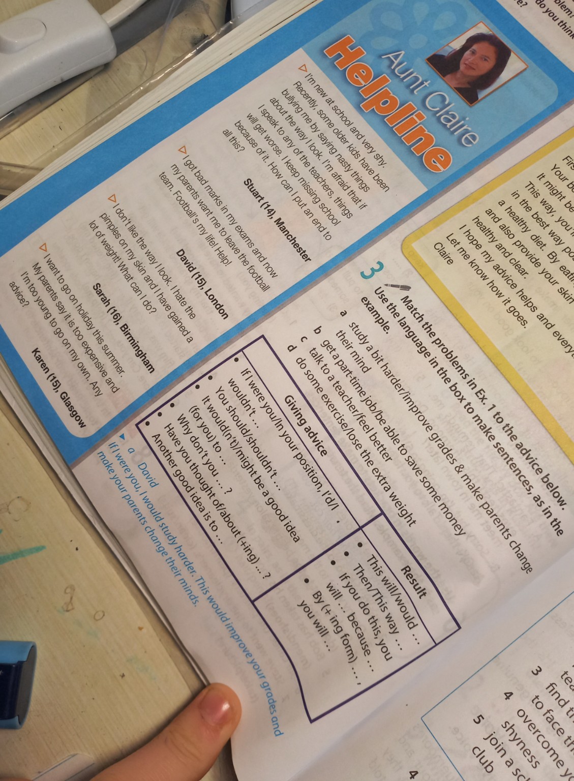 Изображение задачи: ВЫПОЛНИТЬ УПРАЖНЕНИЕ 3 ИЗ УЧЕБНИКА. ПРОБЛЕМЫ ИЗ УП