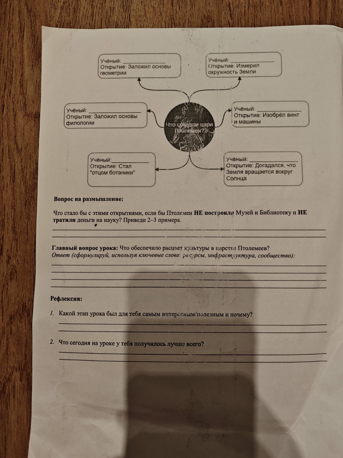 Изображение задачи: ыполнить задание по учебнику истории пятый класс м