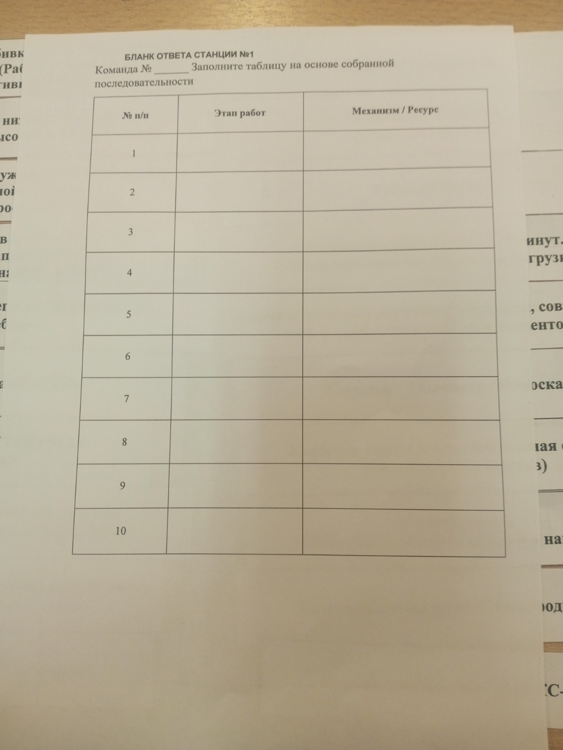 Изображение задачи: Реши задачу: Сделать таблицу с помощью карточек