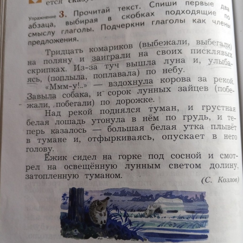 Изображение задачи: Пожалуйста реши упражнение Прочитай текст. Спиши п