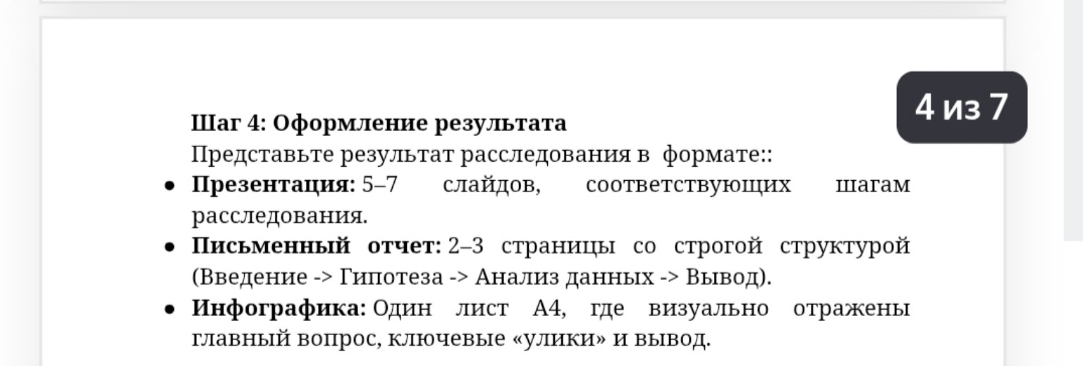 Изображение задачи: задача — провести «расследование» и найти географи