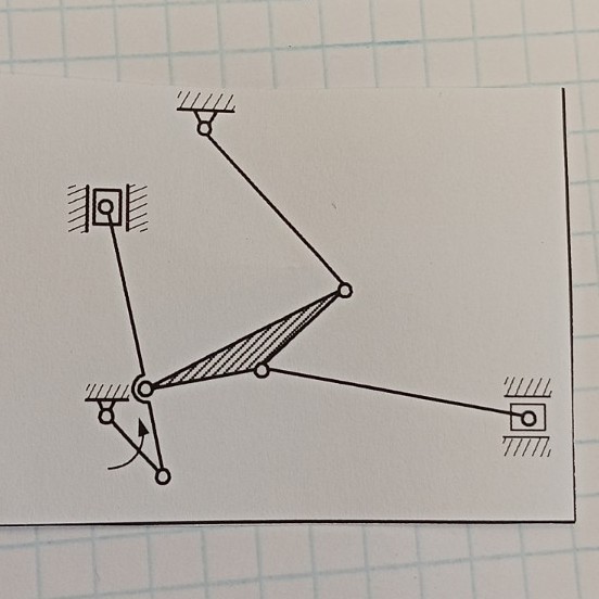Изображение задачи: Реши задачу: Обозначить кинематические пары Реши з