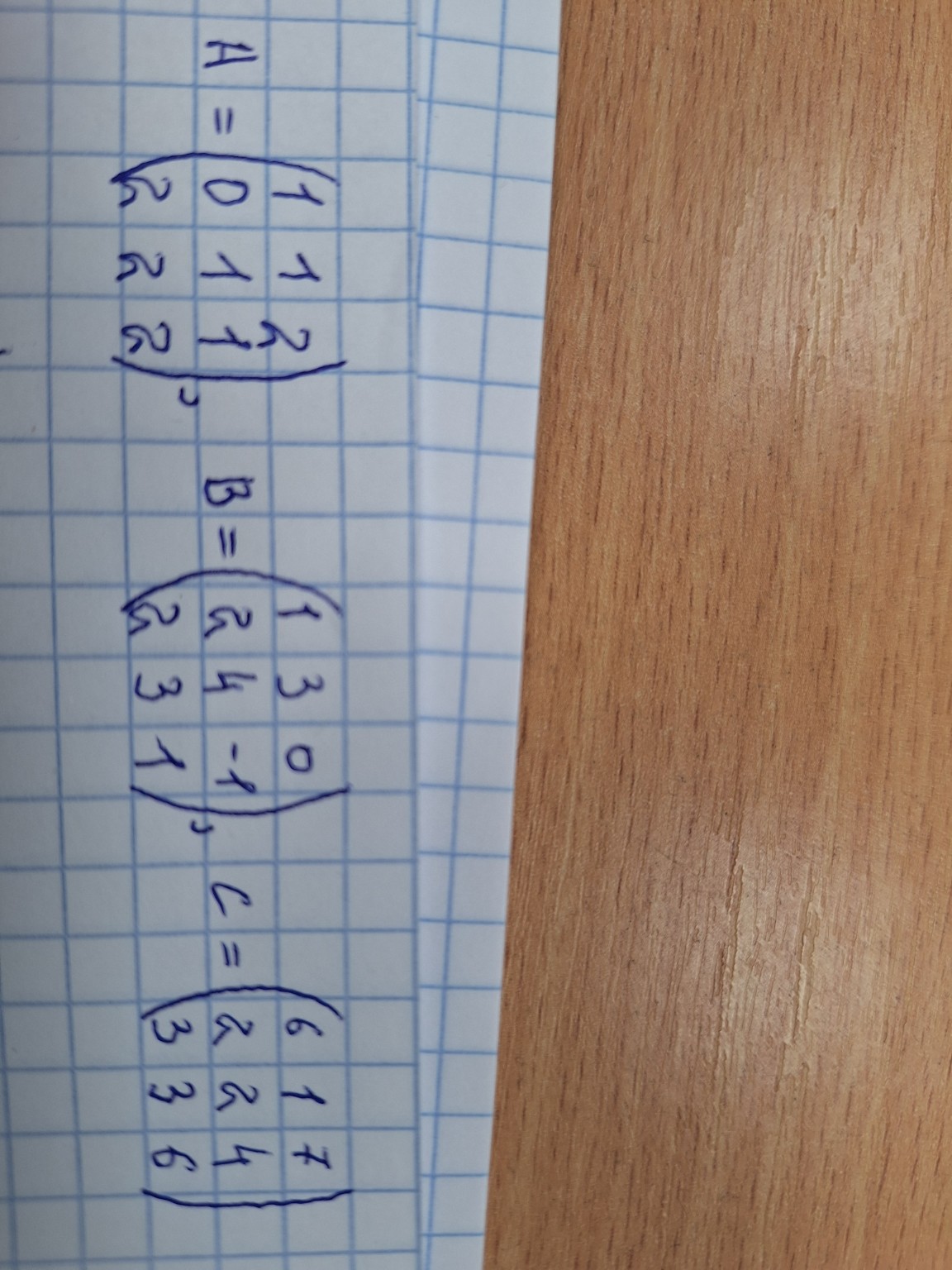 Изображение задачи: Реши задачу: Решить матрицу