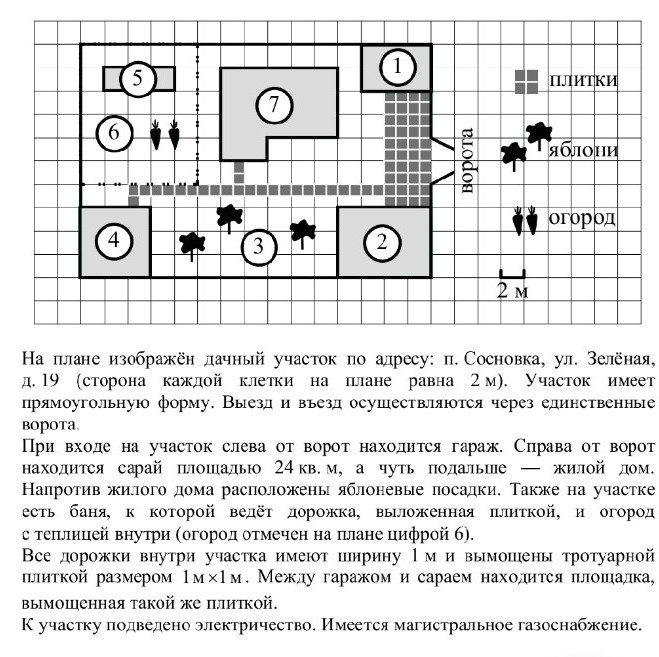 Изображение задачи: Плитка для садовых дорожек продается в упаковке по