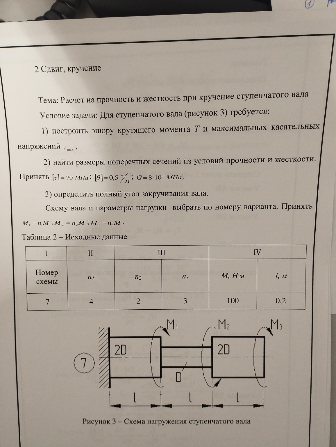 Изображение задачи: Реши задачу: Построить эпюру