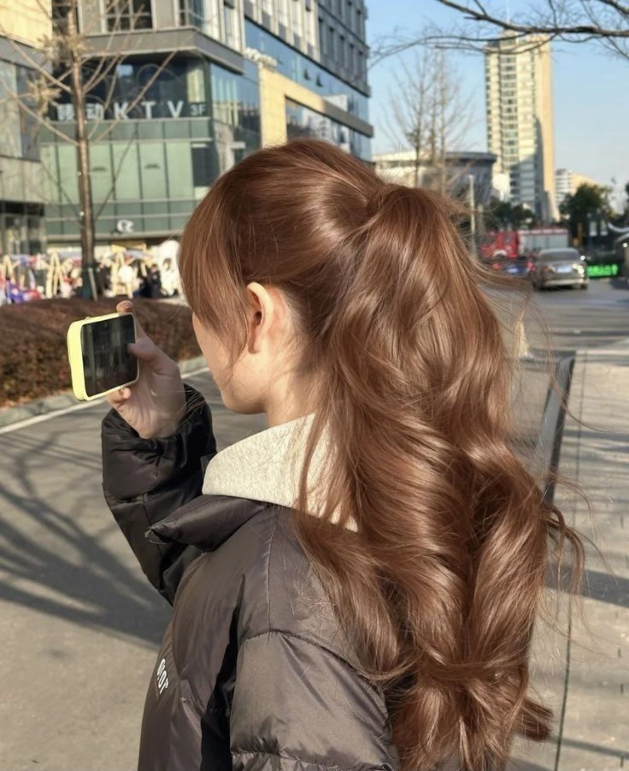 Изображение задачи: в точности скажи какой оттенок волос у нее и подбе