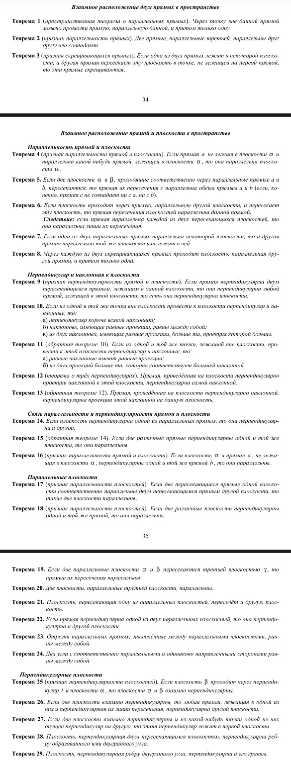 Изображение задачи: Реши задачу: Нарисуй пример каждой теореме