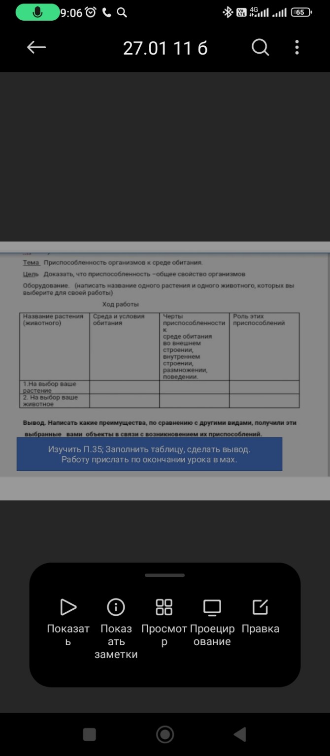 Изображение задачи: выполнить лабораторную работу в таблице написать п