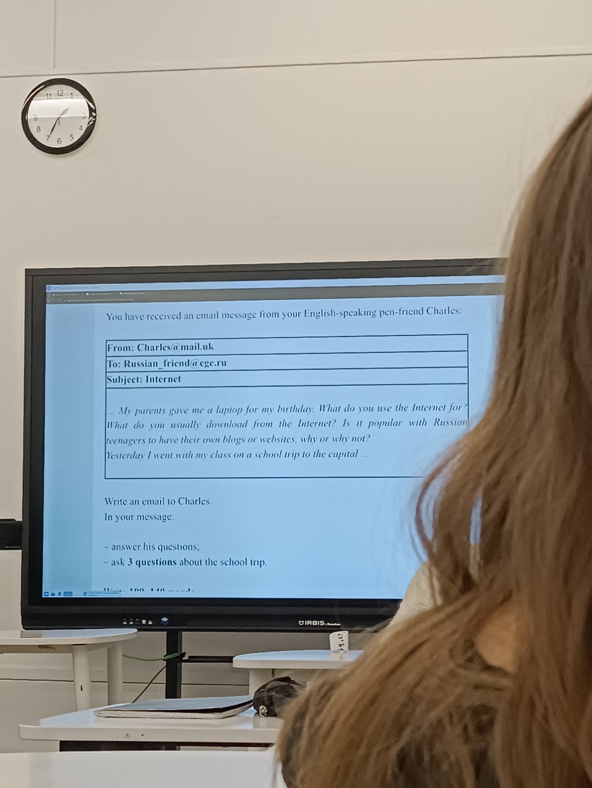 Изображение задачи: Реши задачу: Напиши письмо на английском языке.