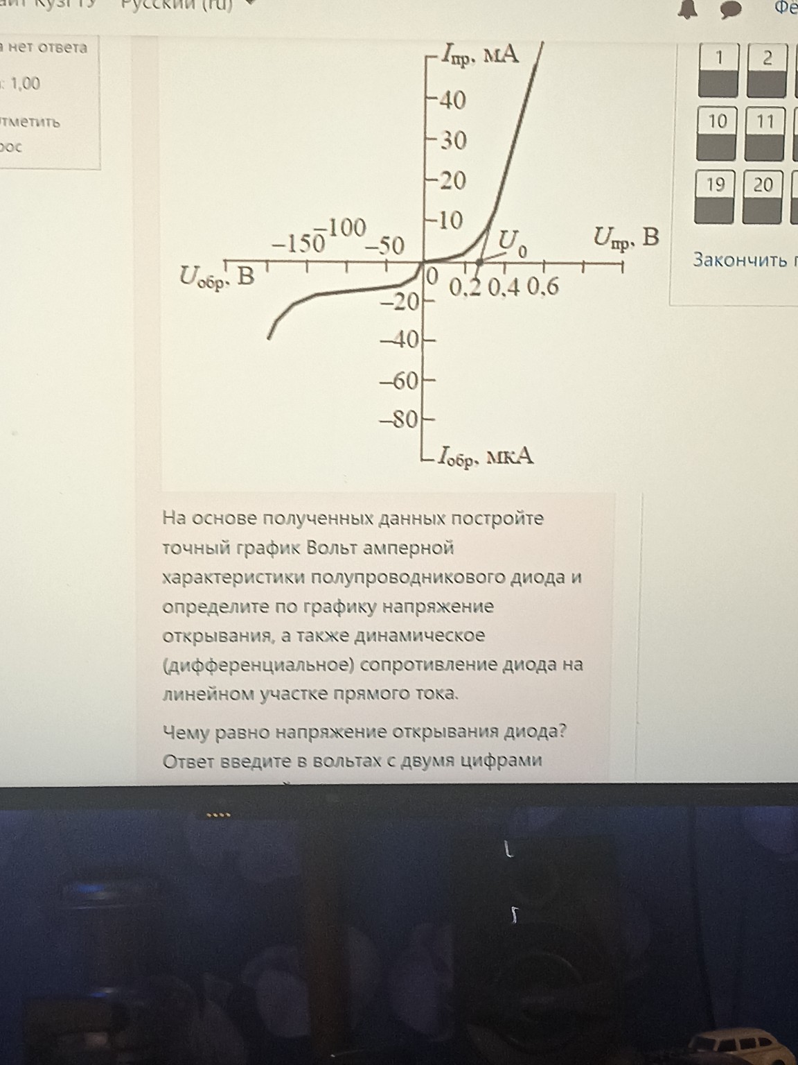 Изображение задачи: Найти значение статического сопротивления прямого 