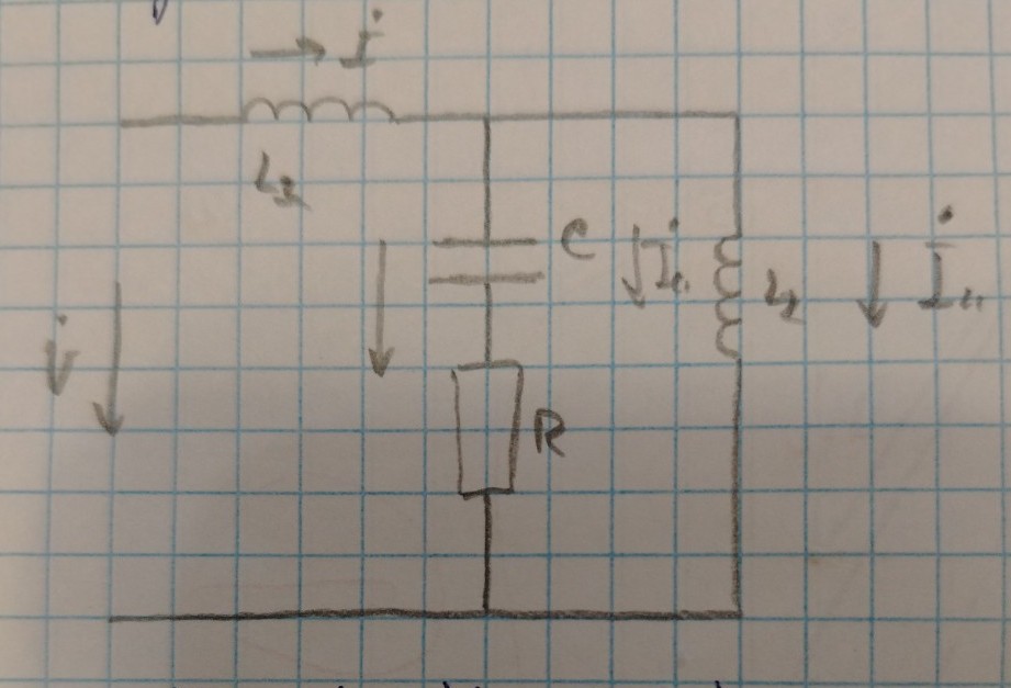 Изображение задачи: Реши задачу: Найти U , если Xl1=1, Xl2=2, Xc=1, R=
