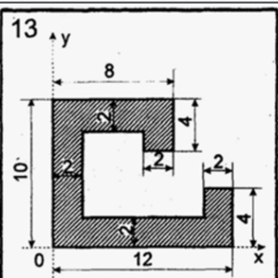 Изображение задачи: Задание 1. Определить центр тяжести сложной фигуры